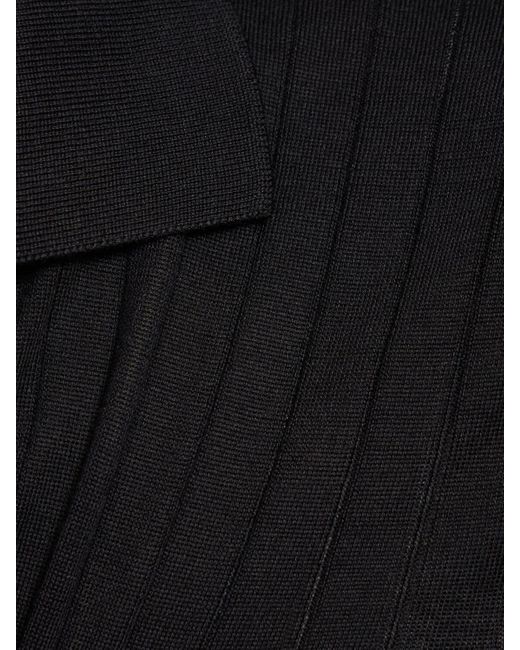 Tagliatore Herren Polohemd Aus Seide Und Baumwolle „Posh“ in Black für Herren