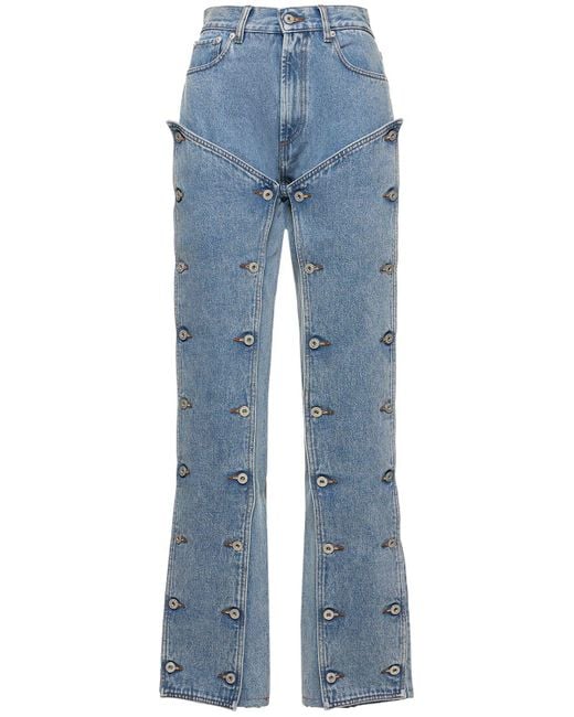 Jeans rectos de denim Y. Project de color Blue