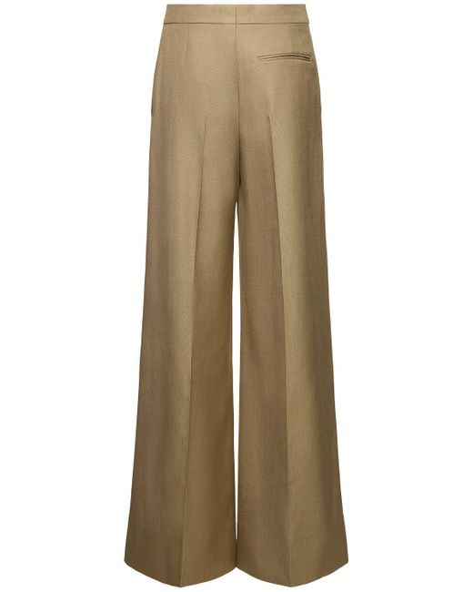 Pantalones anchos de viscosa Stella McCartney de color Natural