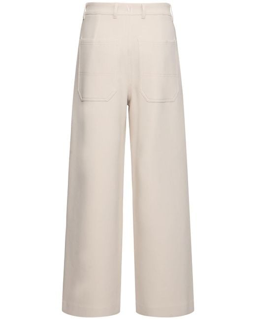 Max Mara Caucaso ジャージー スキューバ ワイドパンツ White