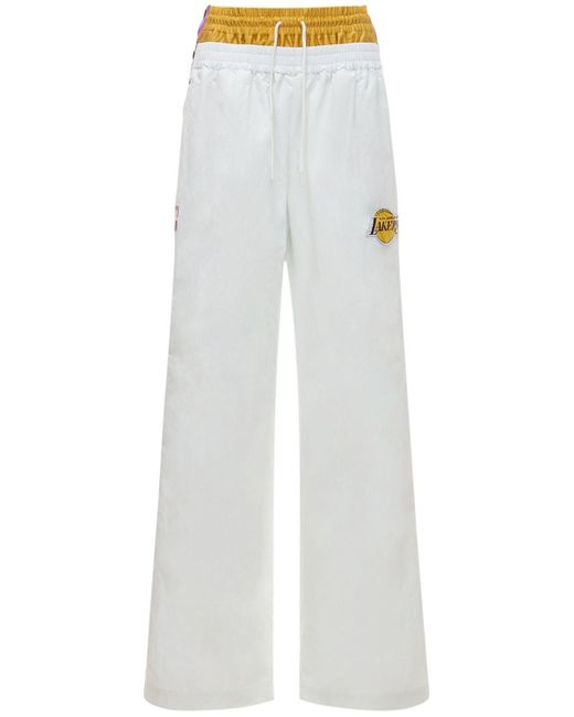 Nike Lakers Nrg Ir Tech Tearaway Track Pants in White | Lyst