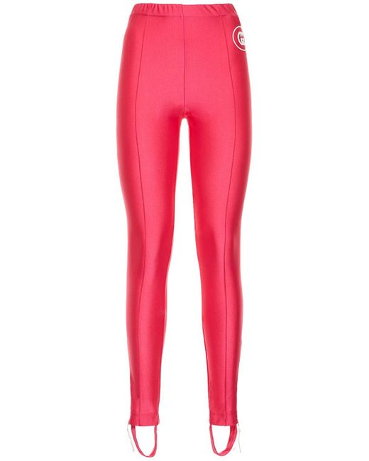 Gucci Red Sparkling Jersey Leggings
