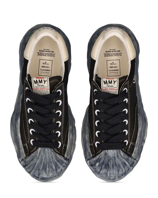Maison Mihara Yasuhiro Black Blakey Canvas Low-Top Sneakers for men