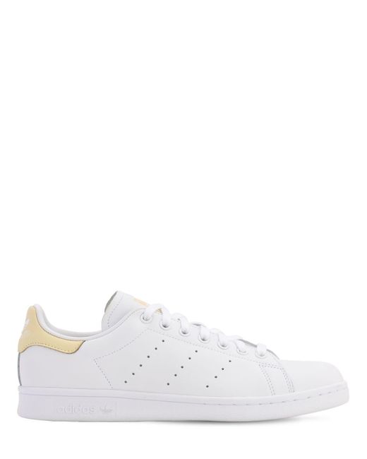 adidas Originals Stan Smith Leather Sneakers in White/Pink (White) - Save  27% - Lyst