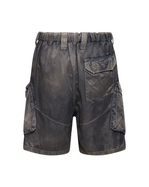 Maison Mihara Yasuhiro Gray Faded Twill Cargo Shorts for men