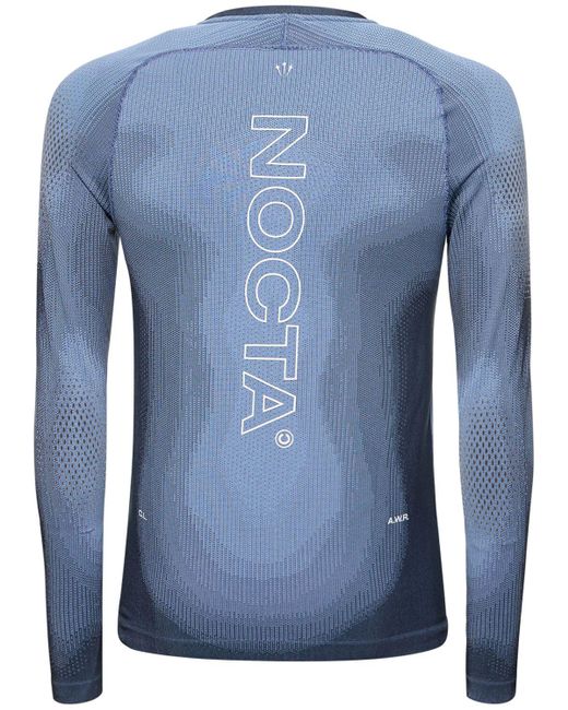 Nike Nocta Engineered Knit Base Layer Top in Blue for Men