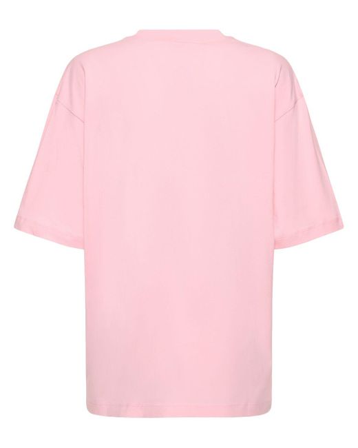 T-shirt oversize in jersey di cotone di Marni in Pink