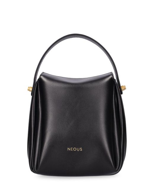 Neous Black Scorpii Box Leather Top Handle Bag