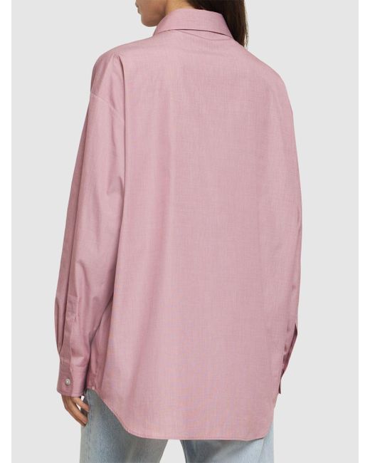 The Row Pink Attica Poplin Shirt