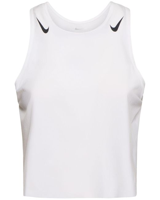 Nike White Tanktop "aeroswift"