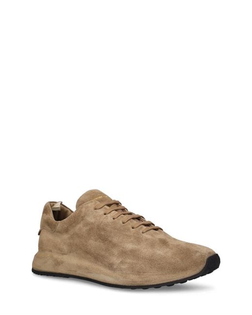 Officine Creative Brown Race Low Top Leather Sneakers for men