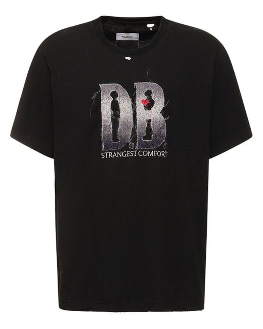 Doublet Black Db Logo Cotton T-Shirt for men