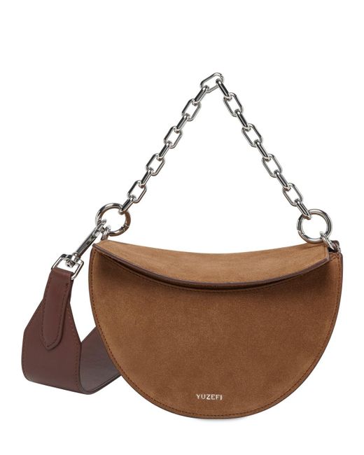 Yuzefi Brown Doris Leather Shoulder Bag