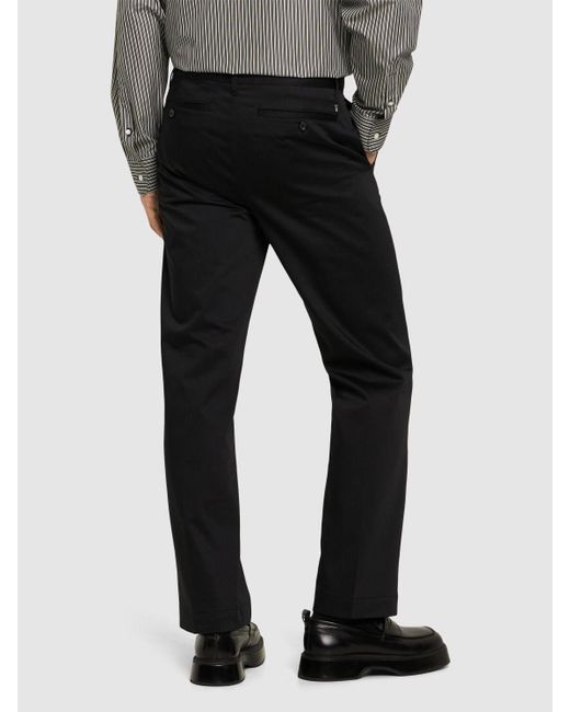 Pantalon chino droit en coton AMI pour homme en coloris Black
