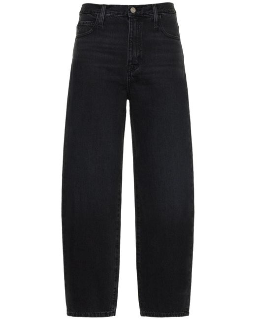 FRAME Denim Ultra High Rise Barrel Jeans in Black (Blue) | Lyst