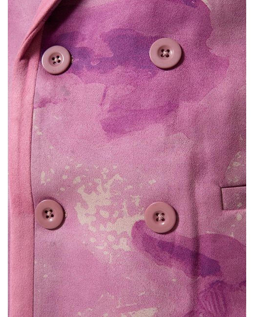 Kidsuper Zweireihiges Jackett Mit Portraitmotiv in Pink für Herren