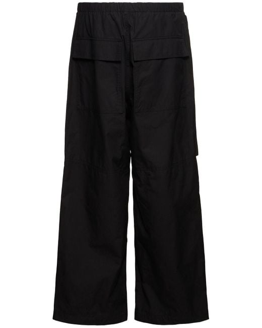 Pantaloni loose fit trousers in cotone washed di Jil Sander in Black da Uomo