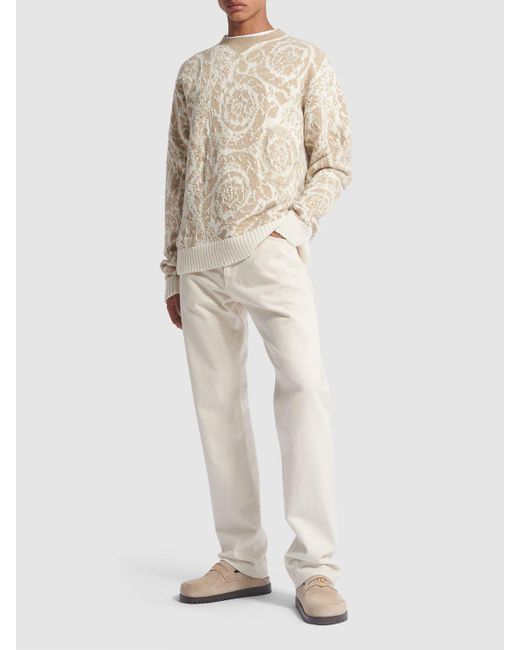 Suéter de lana Versace de hombre de color Natural
