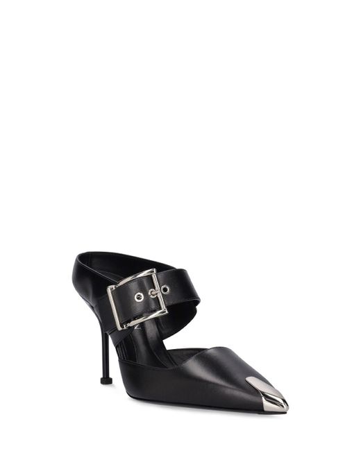 Zapatos de tacón de piel 90mm Alexander McQueen de color Black