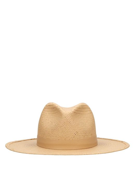Janessa Leone Natural Simone Packable Fedora Hat