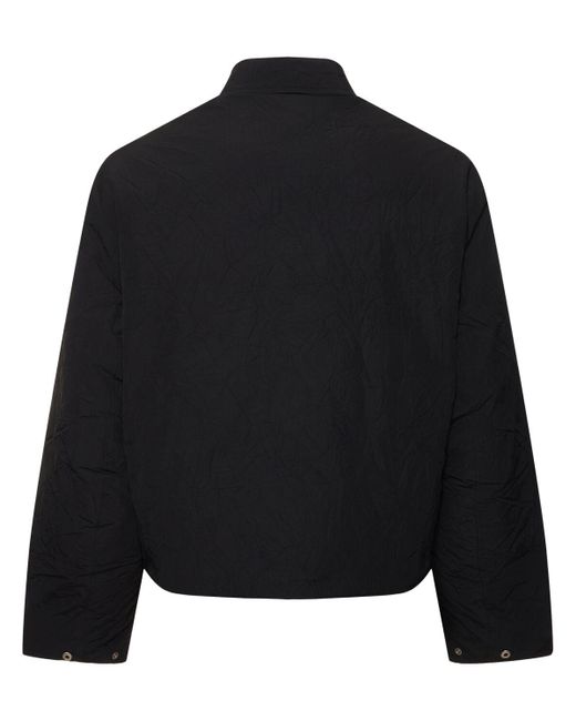 Acne Black Orst Crinkled Nylon Down Jacket for men