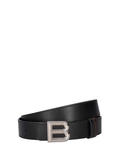 Bally White 3.5cm B Bold Reversible Leather Belt for men