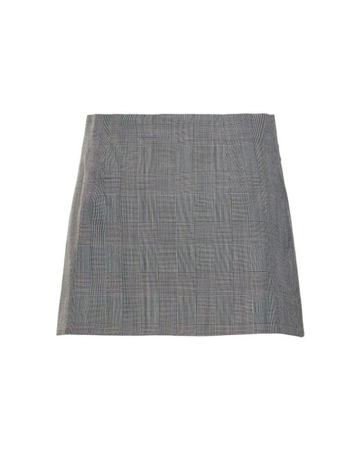 Coperni Gray Tailored Wool Mini Skirt