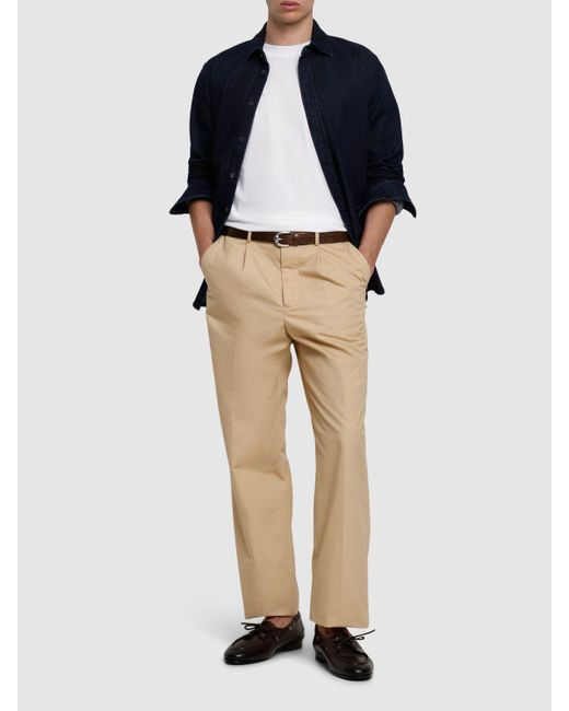 Bally Hose Aus Baumwollmischung Mit Plissees in Natural für Herren