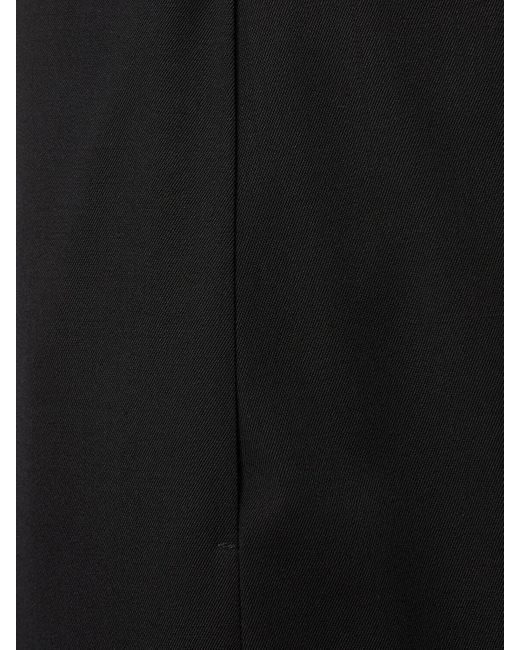 Pantaloni larghi in serge di misto lana di Patou in Black