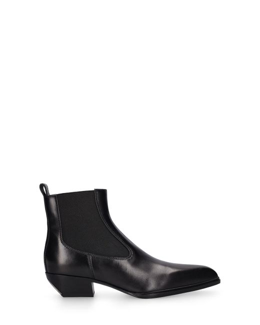 Alexander Wang Black 40Mm Slick Leather Ankle Boots