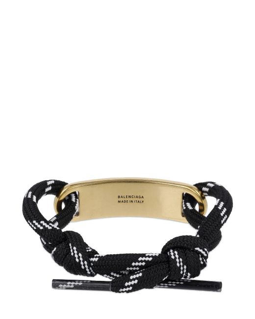 Balenciaga Black Plate Bracelet