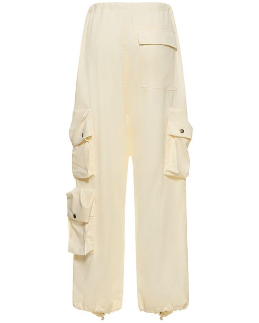 DARKPARK Blair Wool Wide Cargo Pants in Natural Lyst