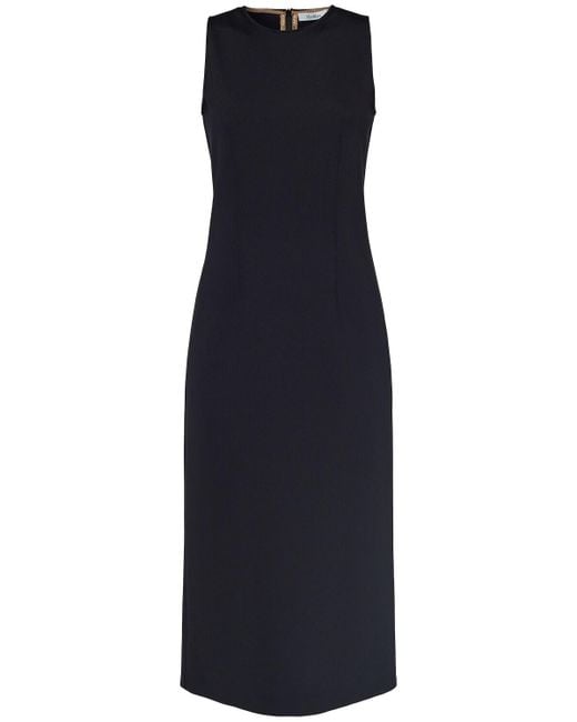Max Mara Blue Midikleid Sevres Aus Jersey