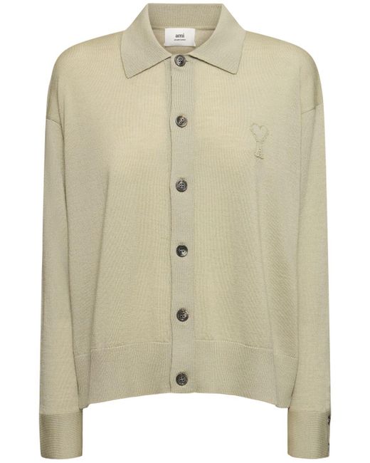 AMI Natural Extrafine Wool Sweater