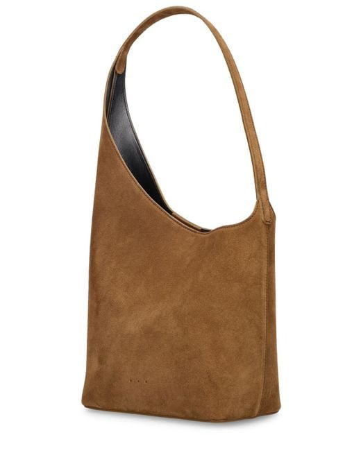 Aesther Ekme Brown Demi Lune Suede Tote Bag