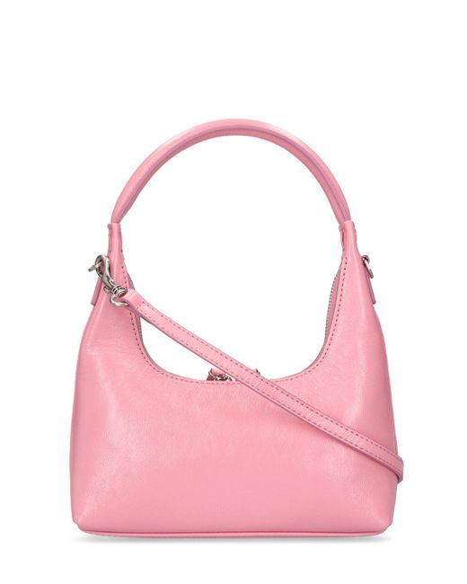 MARGE SHERWOOD Pink Mini Hobo Leather Bag W/Strap