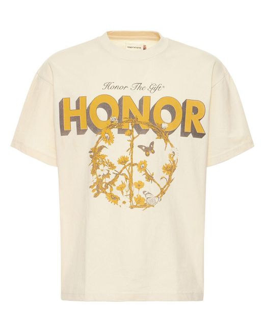 Honor The Gift T-shirt Aus Baumwolljersey Mit Druck in White für Herren