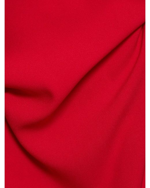 Vestito in raso envers con decorazioni di Moschino in Red