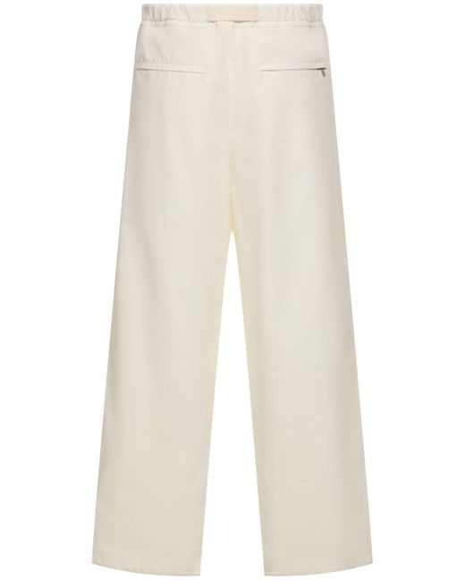 Jil Sander Natural Relaxed Fit Cotton Pants for men