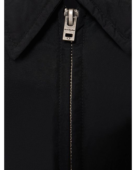 Acne Black Orst Crinkled Nylon Down Jacket for men