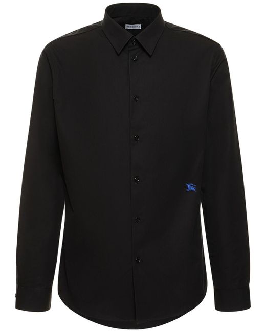 Burberry Black Logo Cotton Shirt for men