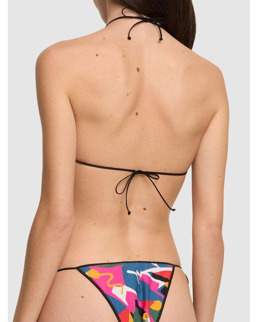 Reina Olga White Sam Printed Bikini Set