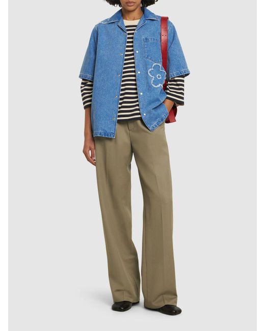 Marni コーテッドコットンデニムシャツ Blue