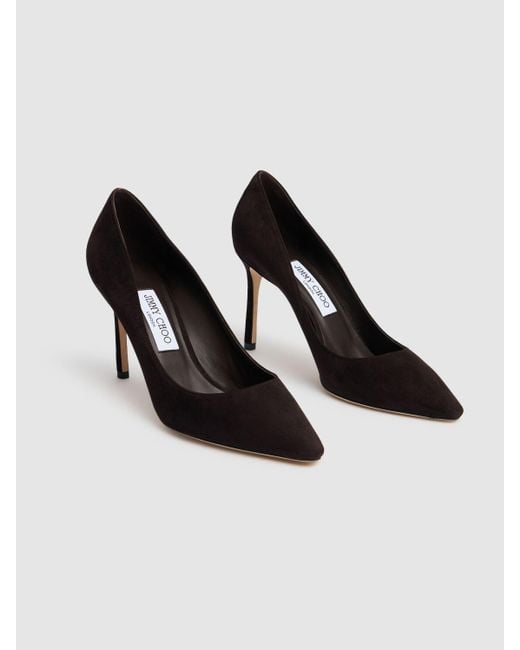 Jimmy Choo Romy スエードパンプス 85mm ブラック | Lyst