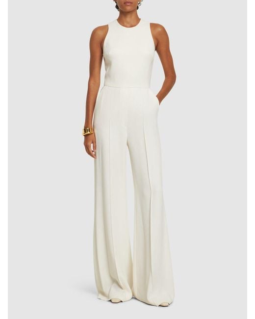 Elie Saab White Damen Overall Aus Cady