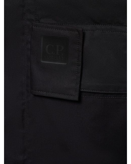 Camicia metropolis series in gabardina di C P Company in Black da Uomo