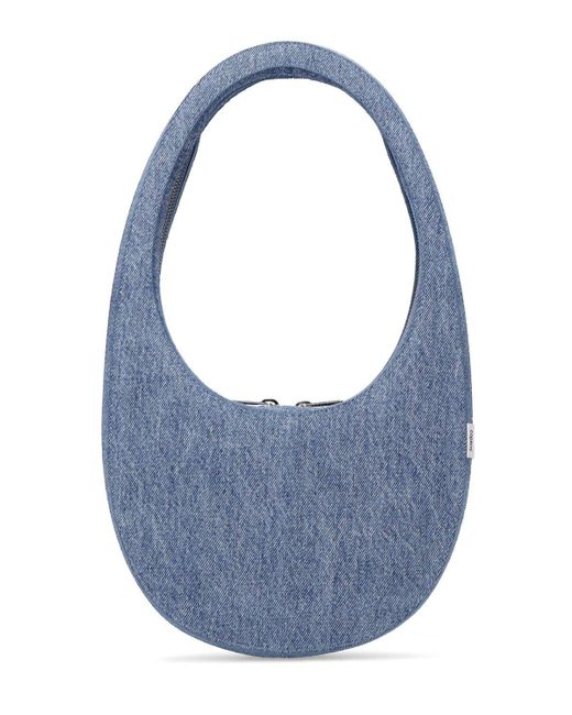 Coperni Blue Swipe Cotton Denim Shoulder Bag