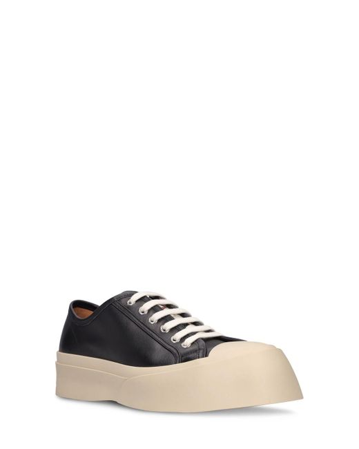 Marni Black Pablo Leather Low Top Sneakers for men