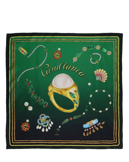 Pañuelo de seda estampado Casablancabrand de hombre de color Green