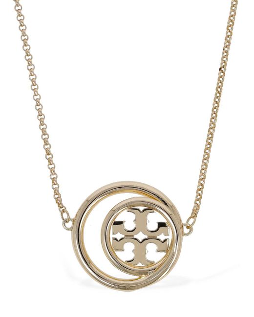 Tory Burch Metallic Miller Double Ring Collar Necklace